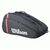 Сумка теннисная Wilson Tour 12 PK Racket (серый/красный)