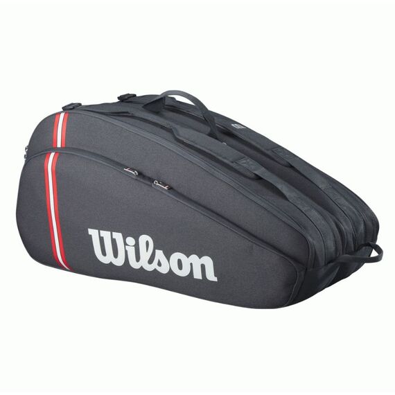 Сумка теннисная Wilson Tour 12 PK Racket (серый/красный)